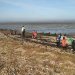 Litter search looking towards the Isle of Sheppey