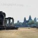 Angkor Vat, la biblio à gauche, l&#039;allée à droite
