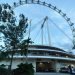 The Singapore Flyer is currently the tallest Ferris wheel in the world. Described by its operators as an observation wheel,[1] it reaches 42 stories high, with a total height of 165 m (541 ft), and is 5 m (16 ft) taller than the Star of Nanchang and 30 m (98 ft) taller than the London Eye.

Located in Singapore, on the southeast tip of the Marina Centre reclaimed land, it comprises a 150 m (492 ft) diameter wheel, built over a three-story terminal building which houses shops, bars and restaurants, and offers broad views of the city centre and beyond to about 45 km (28 mi), including the Indonesian islands of Batam and Bintan, as well as Johor, Malaysia.
