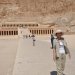 The unusual form of Hatshepsut's temple is explained by the choice of location, in the valley basin of Deir el-Bahari, surrounded by steep cliffs. It was here, in about 2050 BC, that Mentuhotep II, the founder of the Middle Kingdom, laid out his sloping, terrace-shaped mortuary temple. The pillared galleries at either side of the central ramp of the Djeser Djeseru correspond to the pillar positions on two successive levels of the Temple of Mentuhotep.

Today the terraces of Deir el-Bahari only convey a faint impression of the original intentions of Senenmut. Most of the statue ornaments are missing - the statues of Osiris in front of the pillars of the upper colonnade, the sphinx avenues in front of the court, and the standing, sitting, and kneeling figures of Hatshepsut; these were destroyed in a posthumous condemnation of this pharaoh. The architecture of the temple has been considerably altered as a result of misguided reconstruction in the early twentieth century A.D.