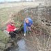 This is a picture of Adam and Mrs Rasbeary measuring the temperature of the tributary leading to the river tees, on our walk.