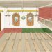 This is a reconstruction drawing of the theatre showing its design in relation to the present viewing platform. Very little is known about the history of the theatre. It is known that plays were held at the castle by the Napoleonic Prisoners of War that were kept there. However, the painted decoration that remains must date from after 1830, as it includes French Ultramarine which was not made until this date.