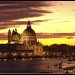 Venise, coucher de soleil sur La Salute