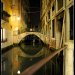 Venise, canal derrière la place St Marc de nuit