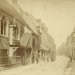 This photograph shows the Tolhouse and Tolhouse Street as it looked sometime between 1880-1930. The Tolhouse is the only building from this photograph still present today.