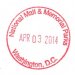 [EN] National Mall & Memorial Parks stamp.
[PL] Stempel Parku National Mall i pomników w parku.