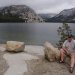 Me at a lake on Tioga Pass going over the Serria Nevada Mountain range
