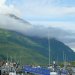 Valdez, mit sonnigem Wetter (seltener!).