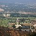 From a distance, the Forest Lawn Cemetery looking across the valley. The most recent person to be buried here recently was Michael Jackson.